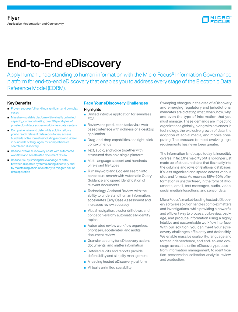 End-to-End eDiscovery preview