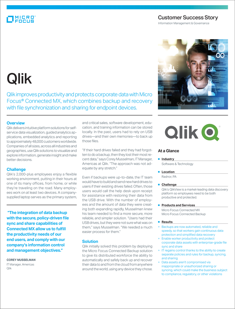 Qlik Improves Productivity Protects Data with Micro Focus preview