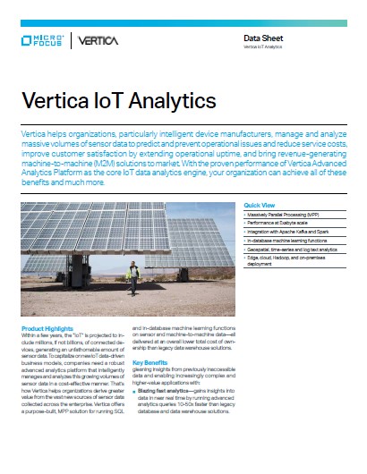 Vertica IoT Analytics preview