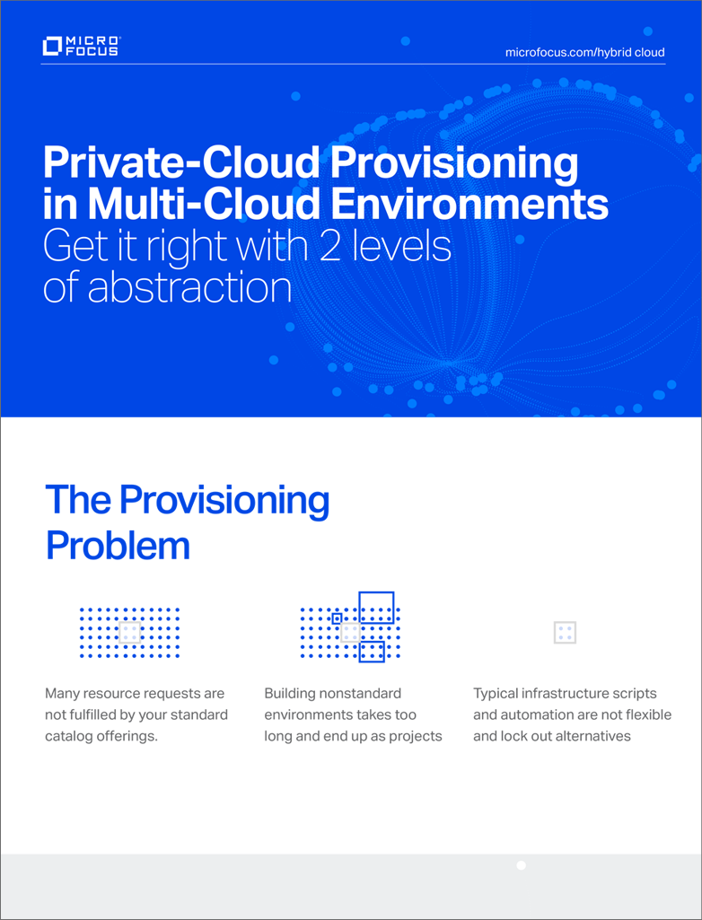 Private-Cloud Provisioning in Multi-Cloud Environments