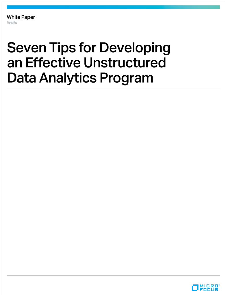 Seven Tips for Developing an Effective Unstructured Data Analytics Program preview