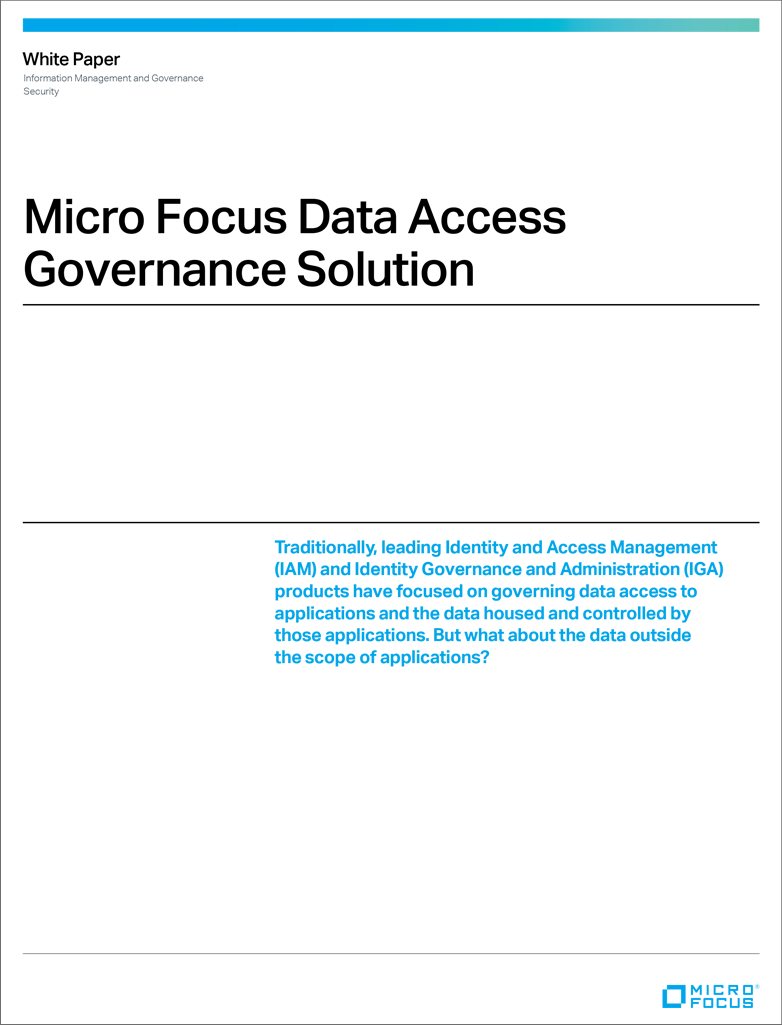 Micro Focus Data Access Governance Solution preview